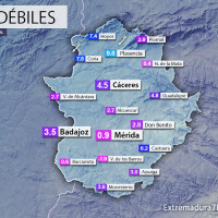 Extremadura registra su mañana más fría en lo que va de otoño