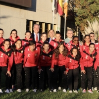 El Santa Teresa visita al rector de la Universidad de Extremadura