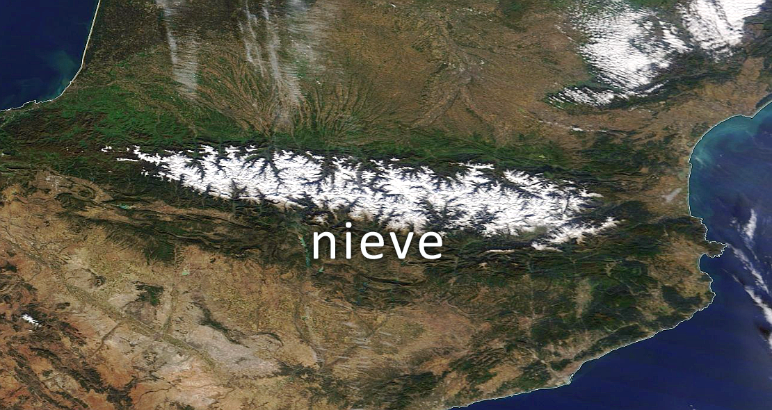 Así de espectacular se ven las últimas nevadas en Pirineos a ojos de satélite