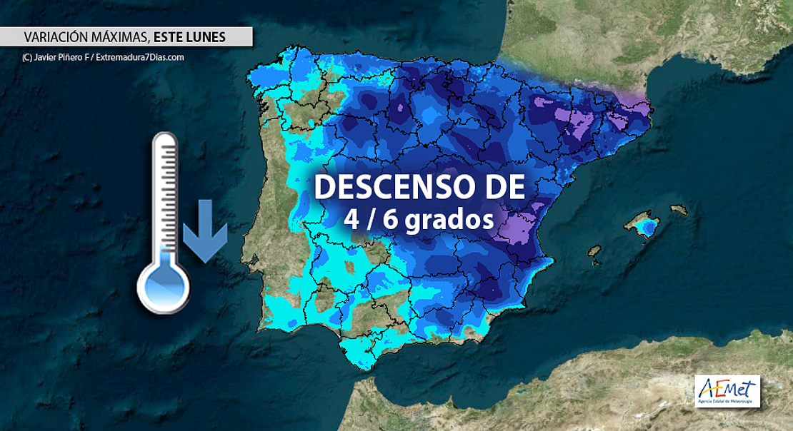 La semana comienza con una nueva caída de temperaturas, ¿días mucho más fríos?