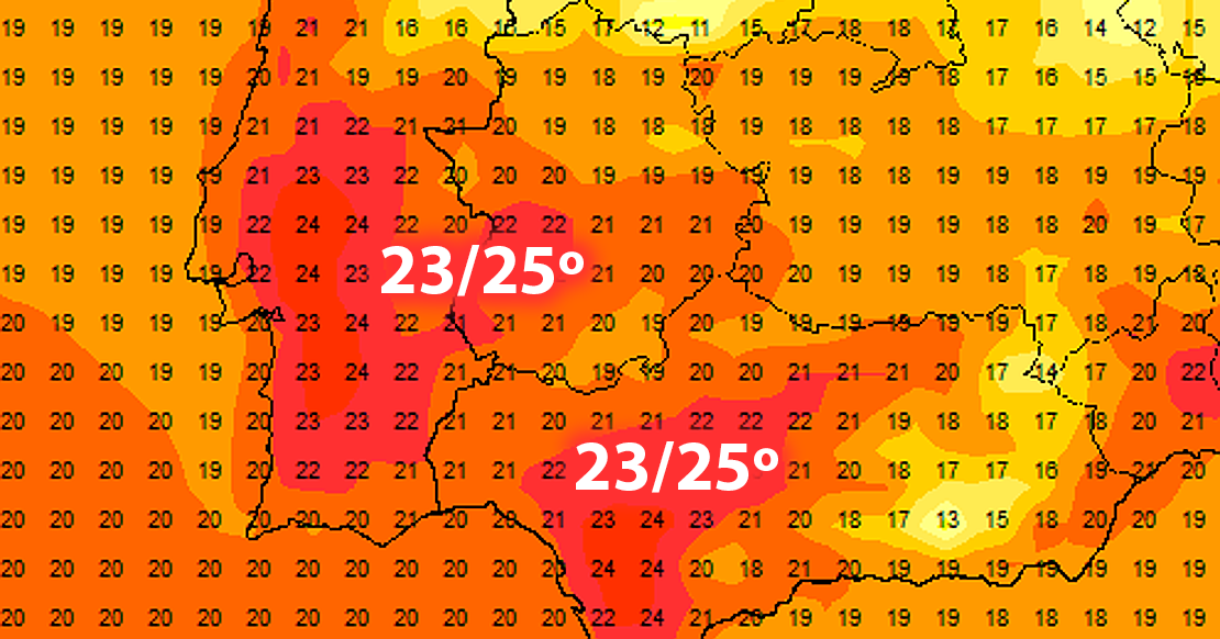 Extremadura roza los 25ºC, antes de las posibles lluvias del fin de semana