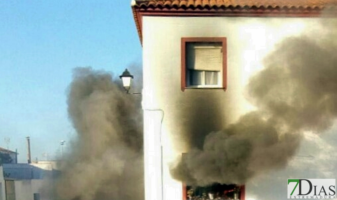 Incendio en una vivienda de Villanueva del Fresno