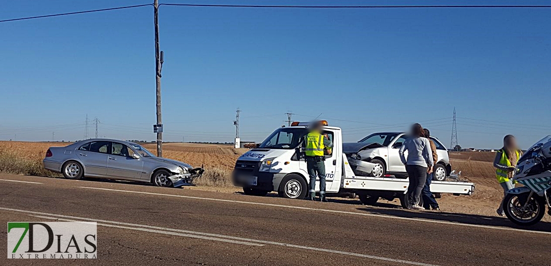 Colisión múltiple en la carretera de Olivenza