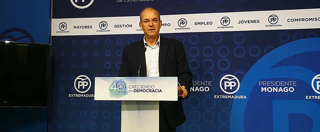 Monago asegura que el pacto entre PSOE y Podemos se podría trasladar a las elecciones de 2019