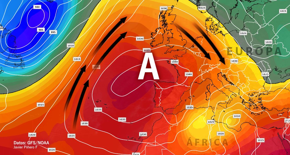 El anticiclón alcanza su momento culminante estos días sobre la península