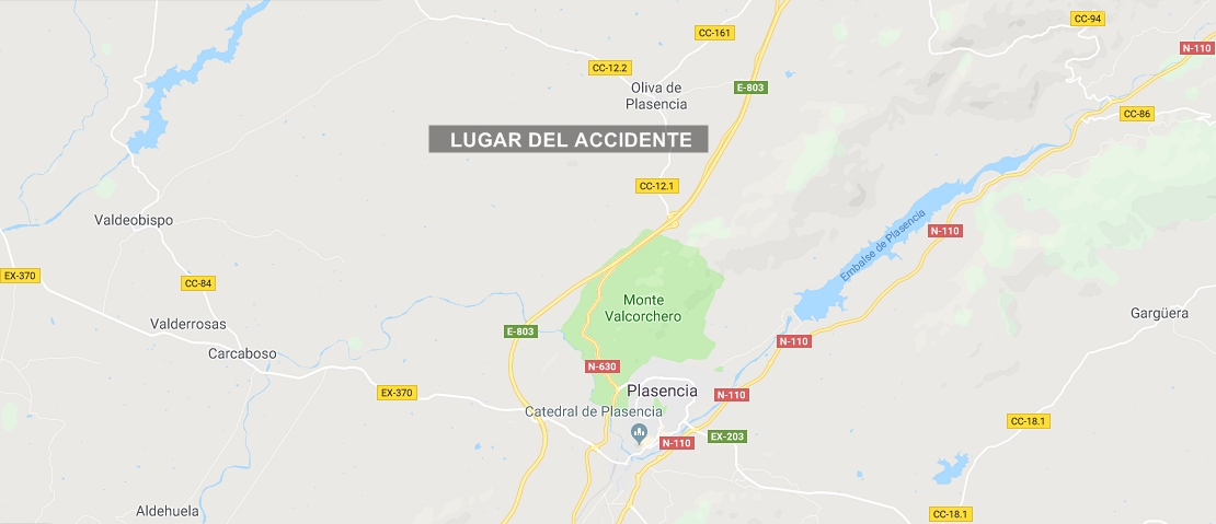 Dos nonagenarios heridos en un accidente cerca de Plasencia