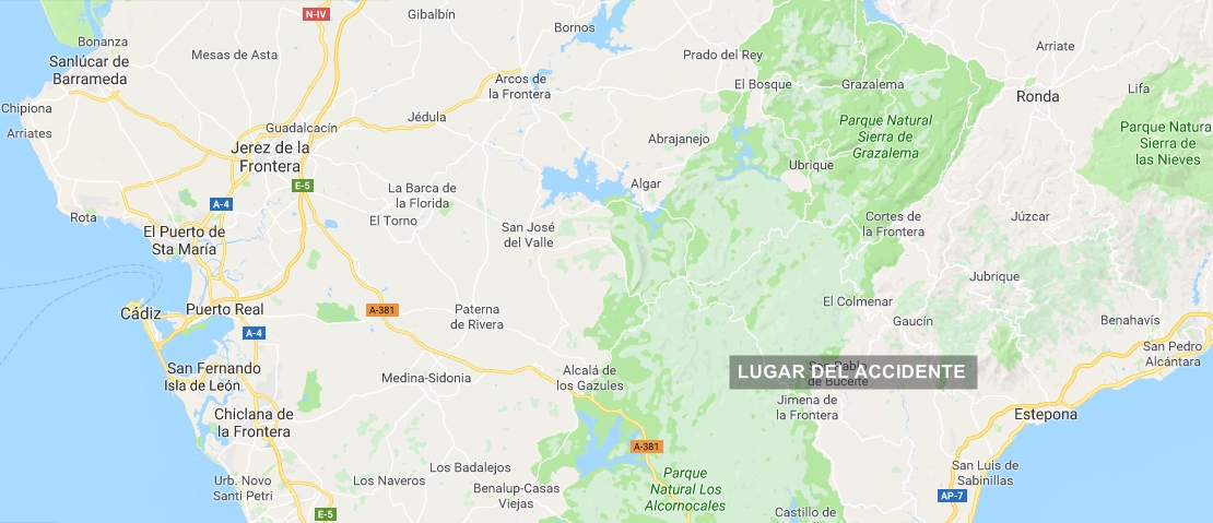 Muere el conductor de un vehículo en Jimena de la Frontera (Cádiz)