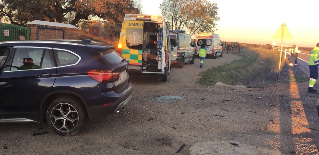 Dos heridos en un accidente en Gévora (Badajoz)