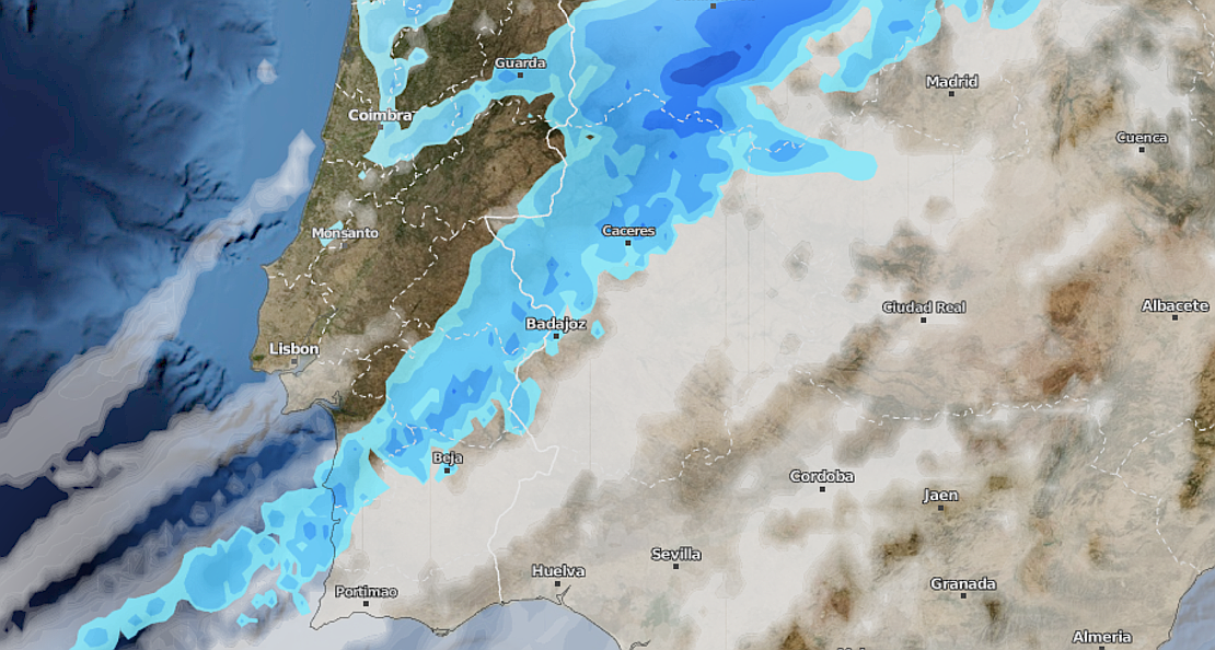 El último frente del año amenaza la Nochevieja ¿Lloverá finalmente en Extremadura?