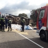 Bomberos de Herrera del Duque salvan la vida a un camionero