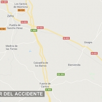 Un joven herido grave tras sufrir un accidente en Fuente de Cantos