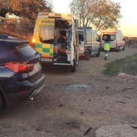 Dos heridos en un accidente en Gévora (Badajoz)