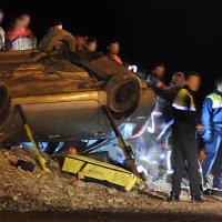 Accidente grave y vuelco en la zona de &#39;Las Crispitas&#39; (Badajoz)