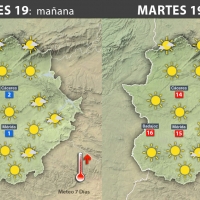 Previsión meteorológica en Extremadura. Días 19, 20 y 21 de diciembre