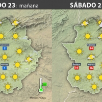 Previsión meteorológica en Extremadura. Días 23, 24 y 25 de diciembre