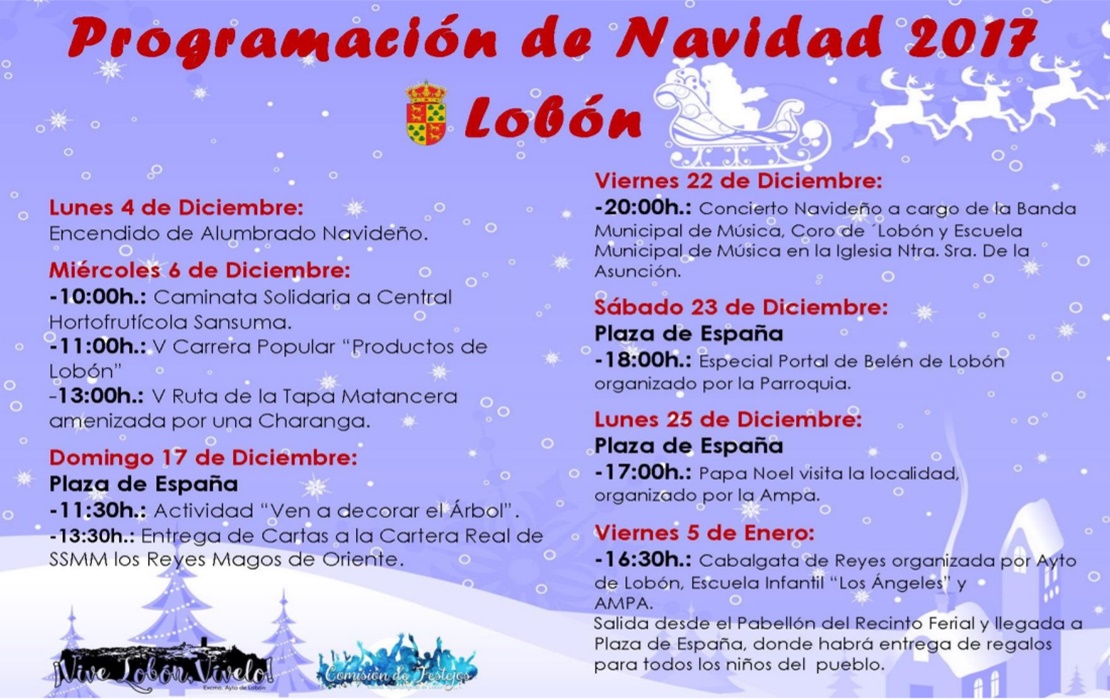 Lobón celebra las fiestas con un concierto navideño y otras actividades