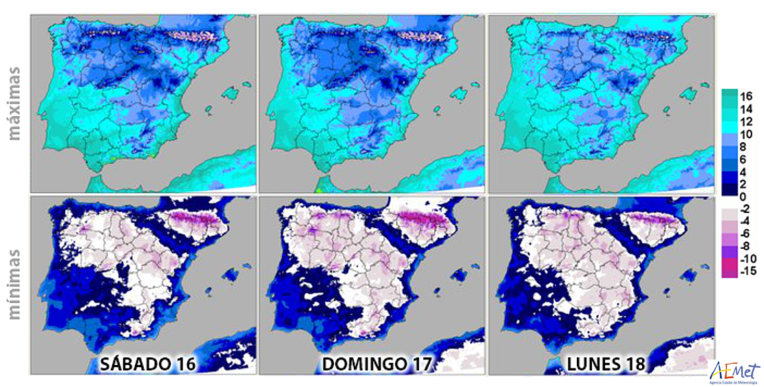 Nuevo descenso de temperaturas los próximos días hacia valores muy fríos