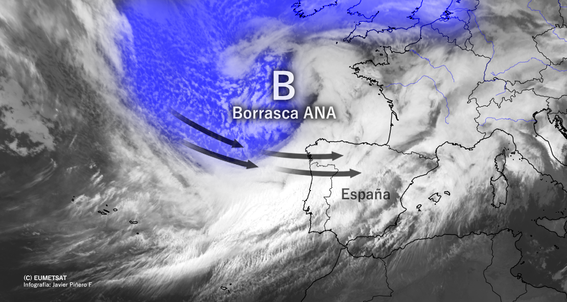 Así se acerca ya el temporal de esta madrugada