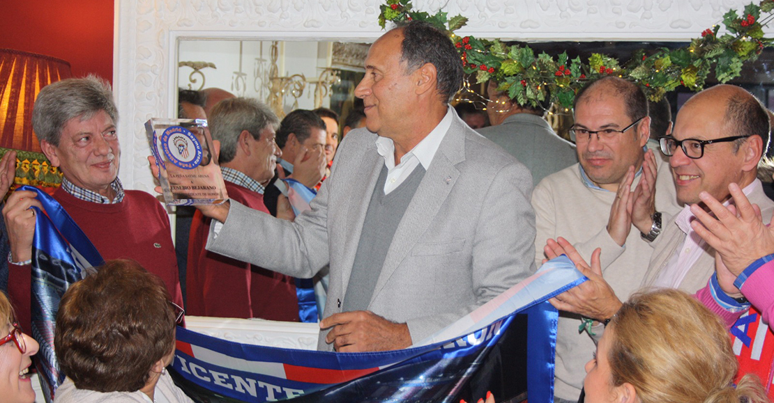 Eusebio, presidente de honor de la Peña Atlética Saymu Arenas