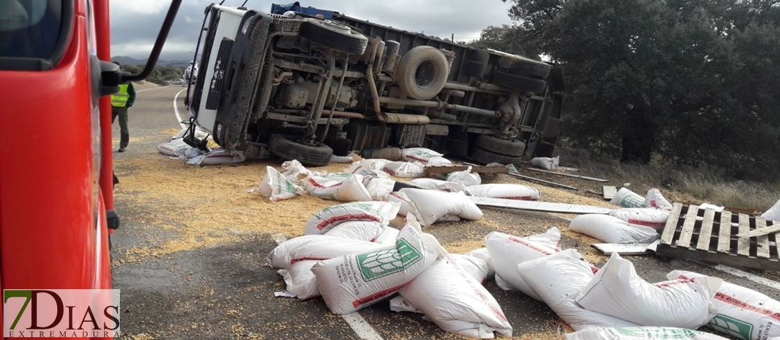 Bomberos de Herrera del Duque salvan la vida a un camionero