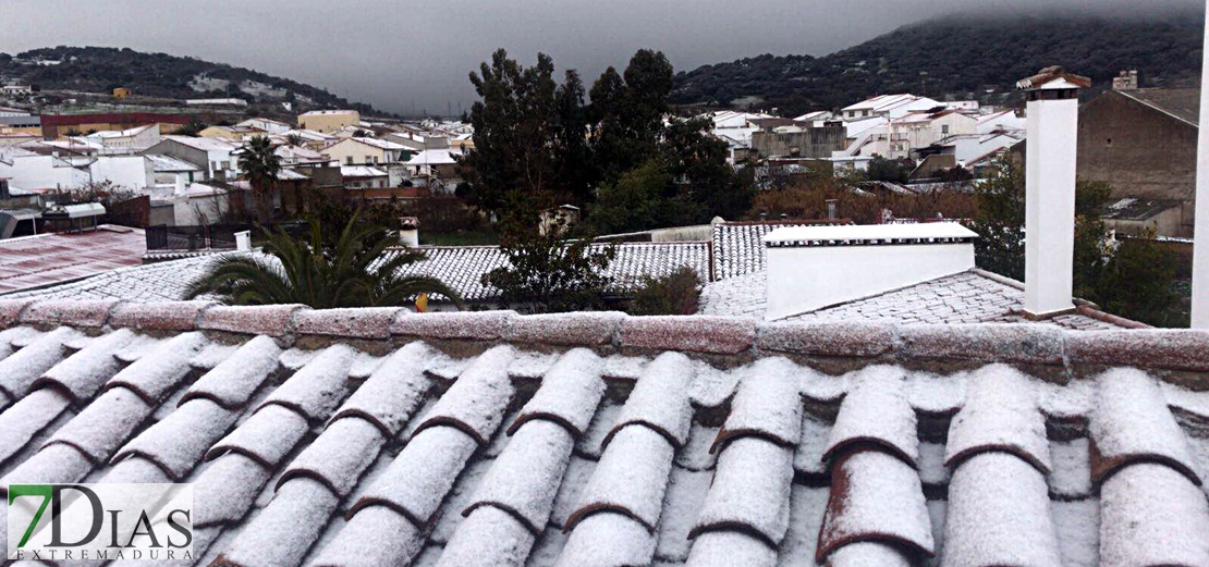 Así nieva en Monesterio (Badajoz)