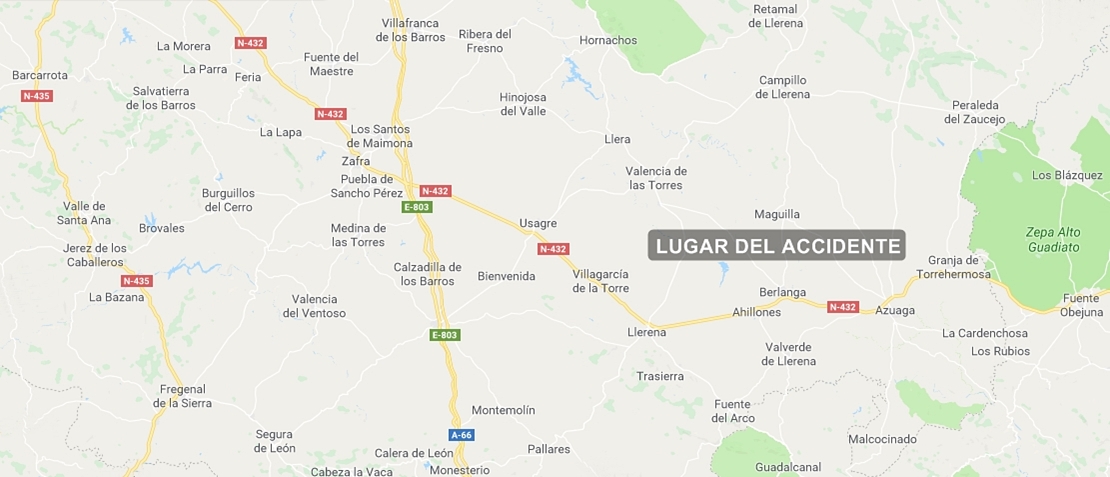 Un herido grave al accidentarse con su tractor en Azuaga