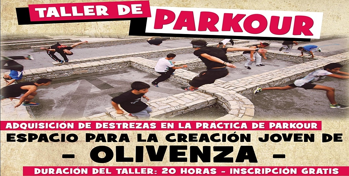 Taller gratuito de parkour en Olivenza