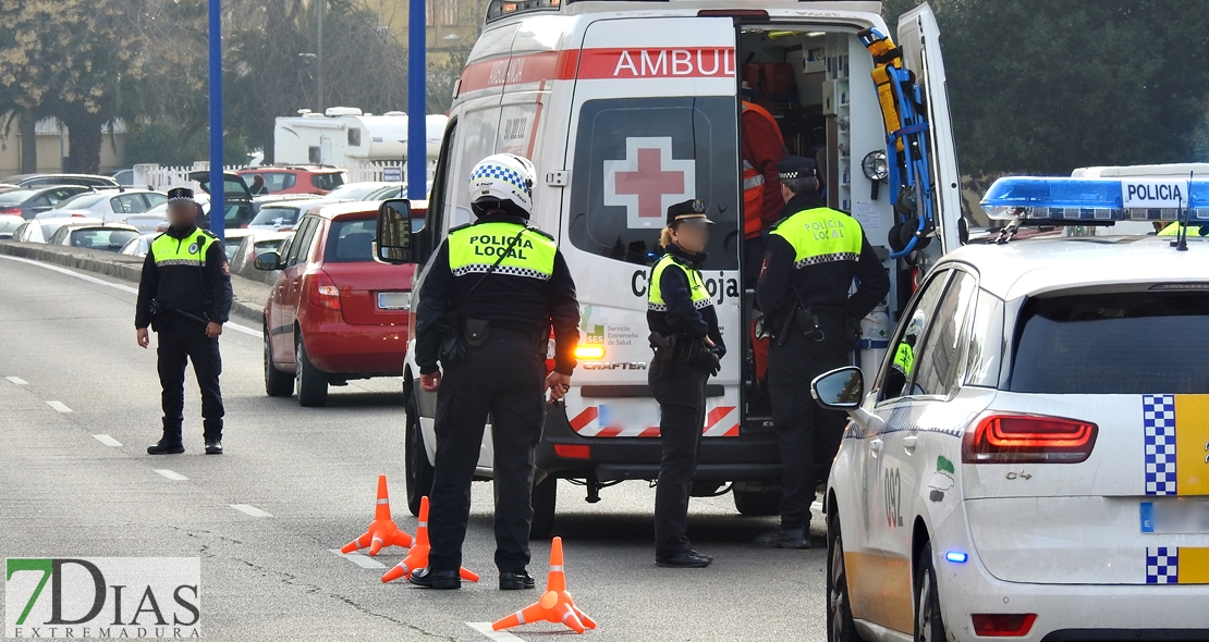 Cuatro heridos en dos accidente ocurridos esta tarde en Badajoz