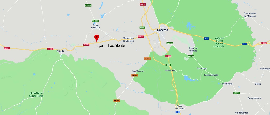 Fallece tras ser atropellado en la provincia de Cáceres