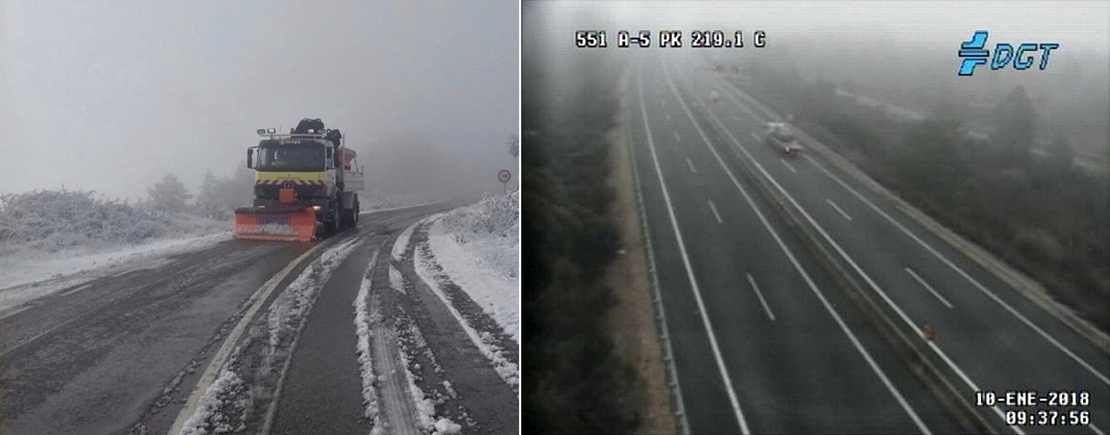 La niebla condiciona la circulación en 42 kms. de la A-5