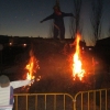 Fuego, pan, vino y embutidos en el Jueves de Compadres