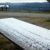 Así nieva en Salvatierra de los Barros