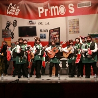 Actuación de la murga 20 D'Copas en Preliminares