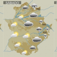 Fin de semana de lluvia, frío y nieve en Extremadura