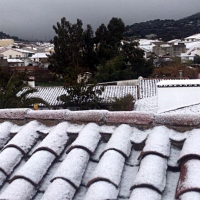 Así nieva en Monesterio (Badajoz)