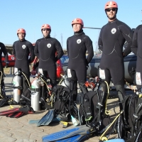 Prácticas de inmersión en el Río Guadiana por parte de AEXME - Bomberos CPEI Badajoz