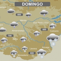 Posibles nevadas este domingo en la provincia de Badajoz