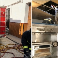 Incendio en una panadería de Villagarcía de la Torre (Badajoz)