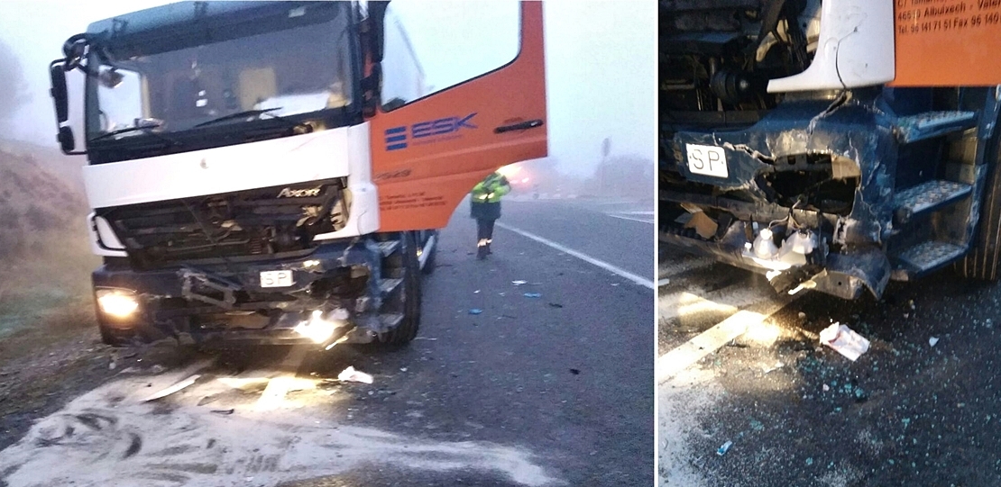 Accidente entre un camión de propano y un turismo con atrapados