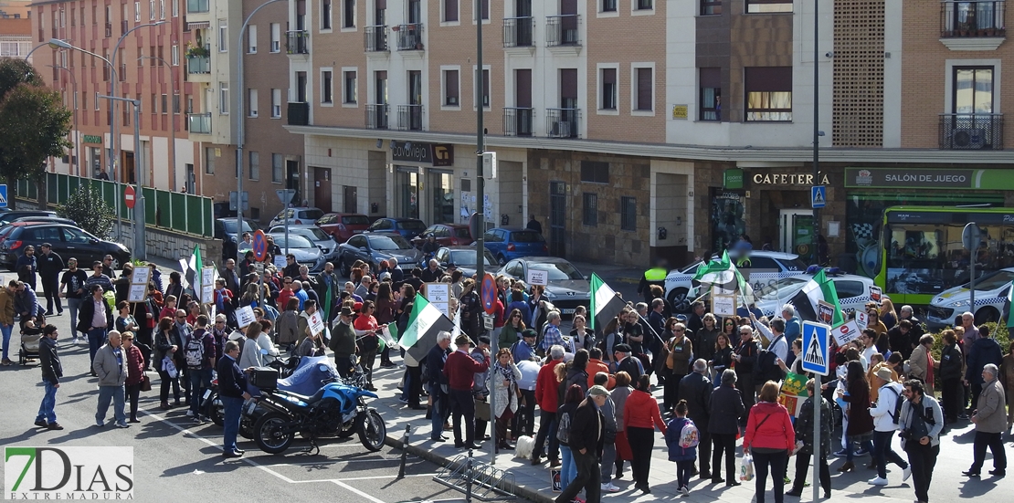 Imágenes de la manifestación por un Tren Digno en Badajoz