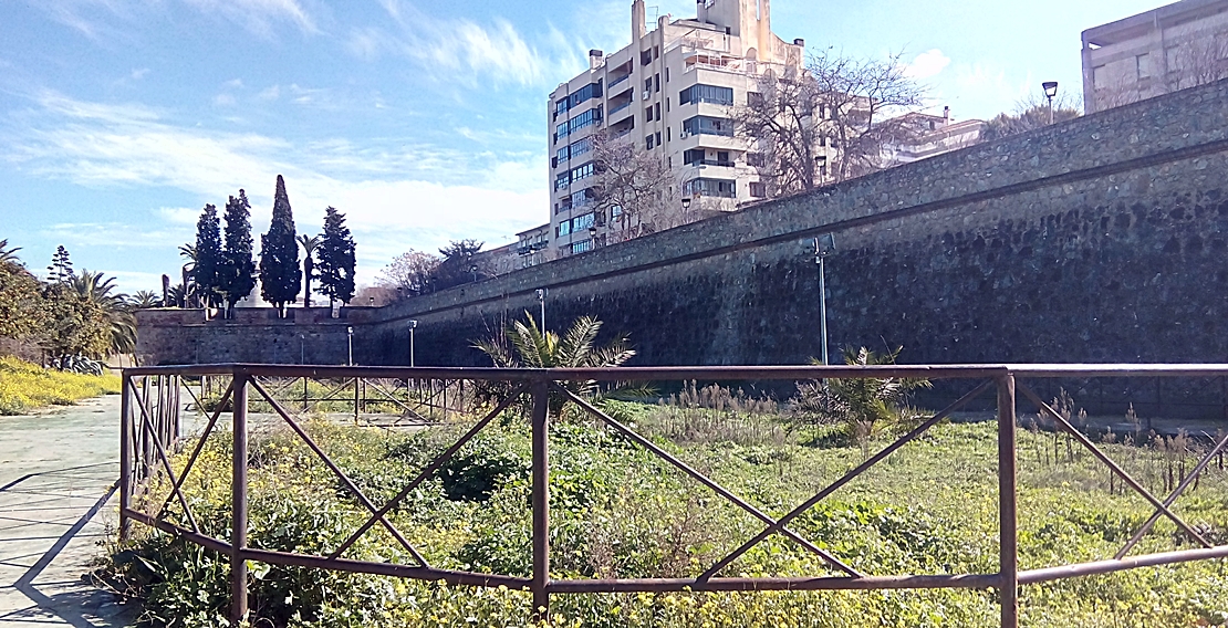 La Asociación Cívica denuncia el abandono del foso junto a Puerta de Palmas