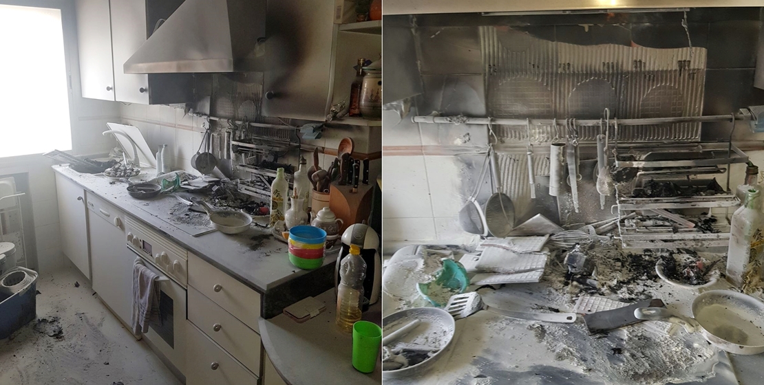 Dos menores intoxicados en el incendio de una vivienda en Badajoz