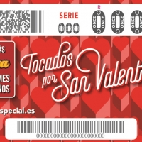 Cupones de la ONCE ‘tocados por San Valentín’
