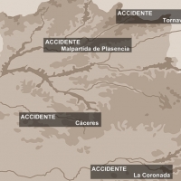 Cinco heridos en cuatro accidentes este domingo en Extremadura