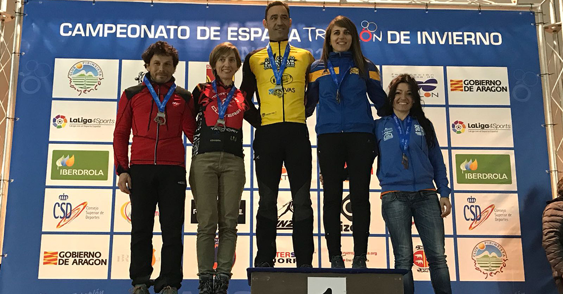 La extremeña Soraya García campeona de España de Triatlón de Invierno