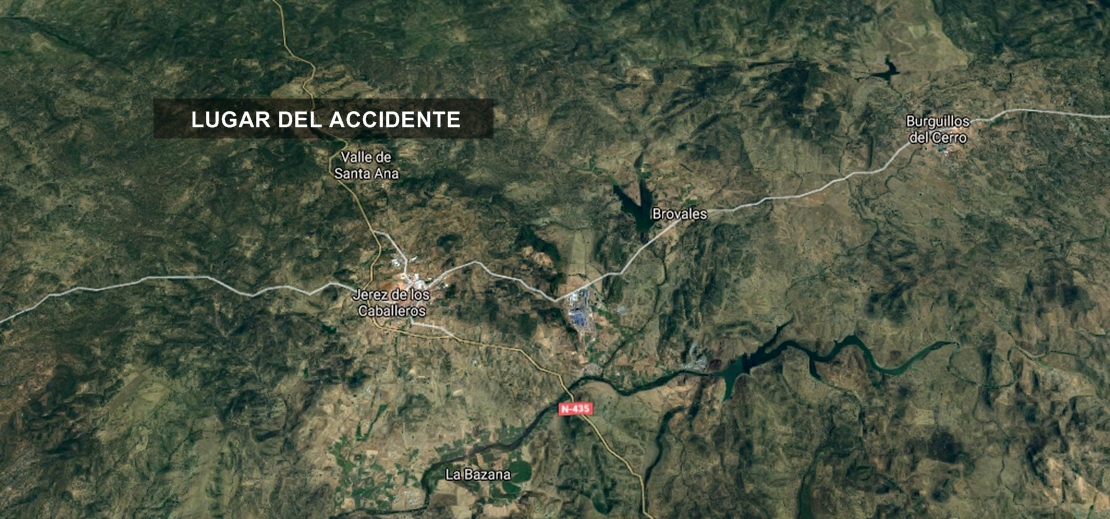Tres heridos en una colisión frontal cerca de Jerez