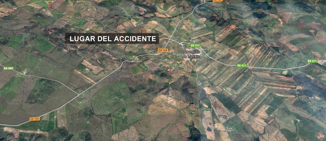 Un joven herido grave en un accidente laboral en el sur de Badajoz