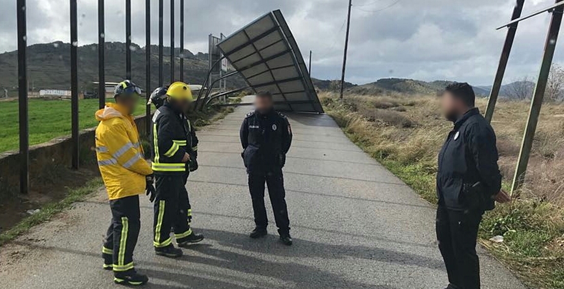 La Borrasca Emma causa numerosos daños en Badajoz y Zafra