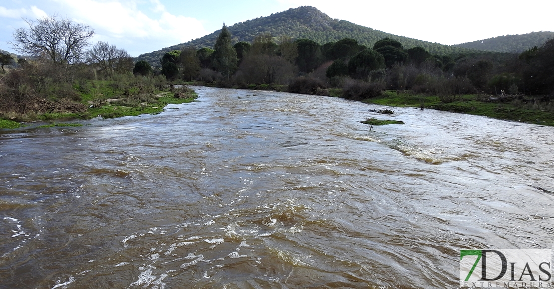 Así bajan los ríos en las comarcas de Sierra de San Pedro, Alcántara y Los Baldíos