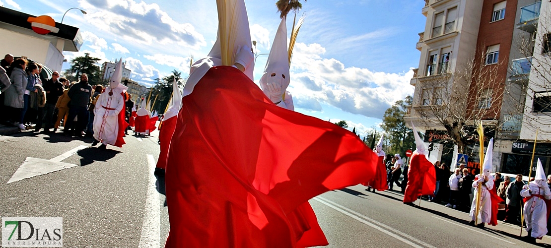 La Borriquita abre la Semana Santa pacense ante la atenta mirada de sus fieles